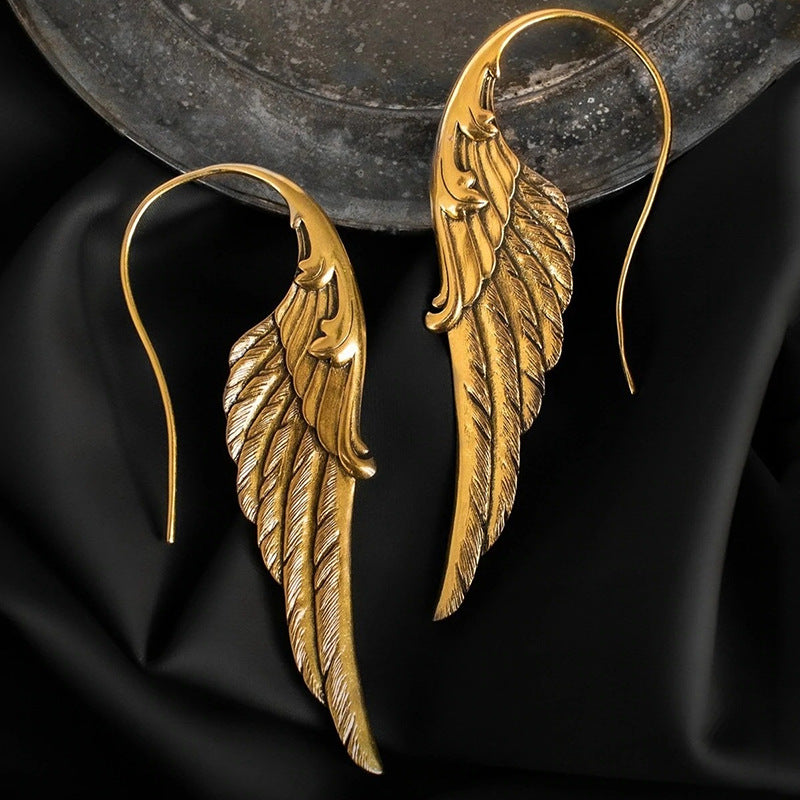 Wholesale geometric spiral ear ring fashion golden silver alloy exaggerated earrings