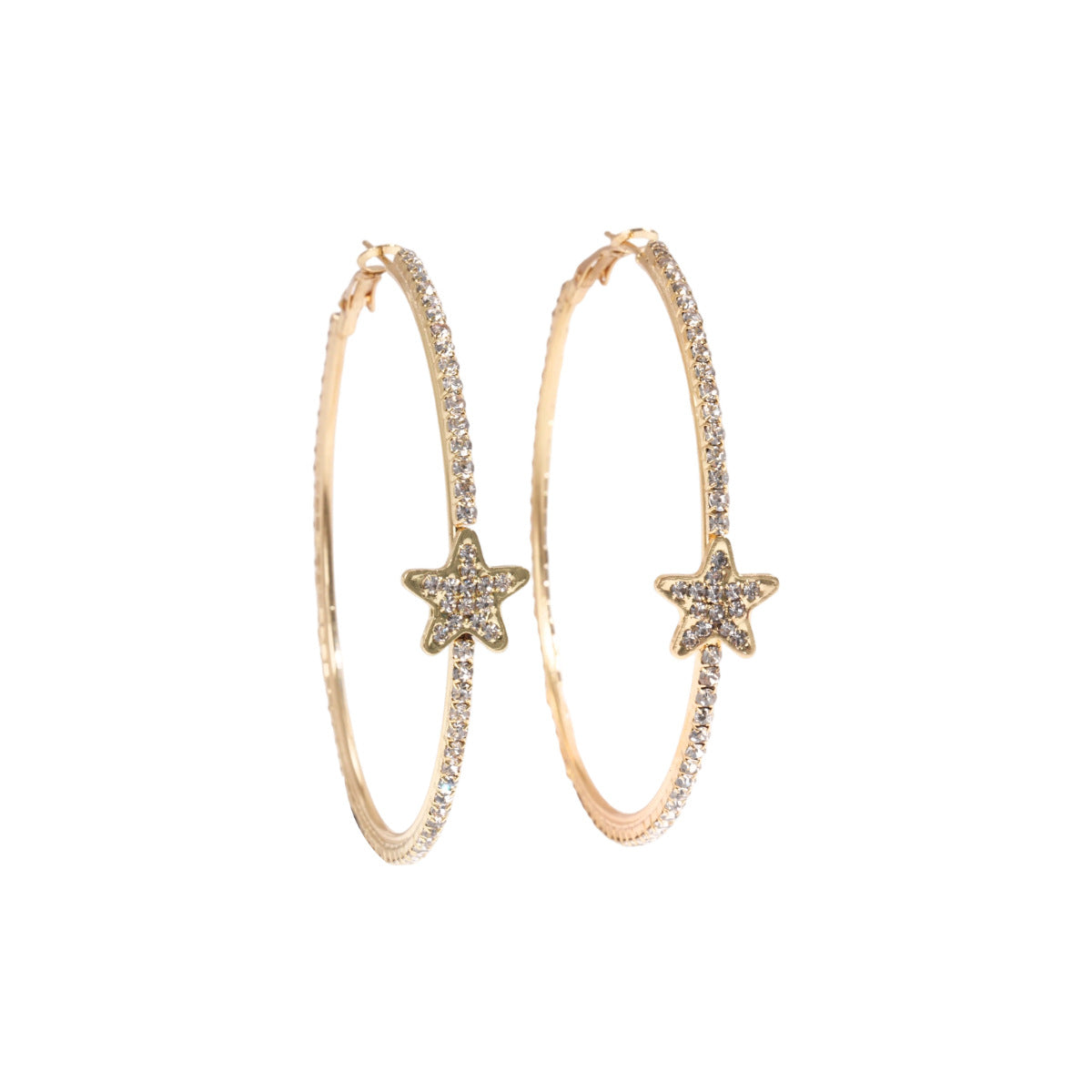 Wholesale European American Light Luxury Diamond Star Earrings for Women - Boutique Resale