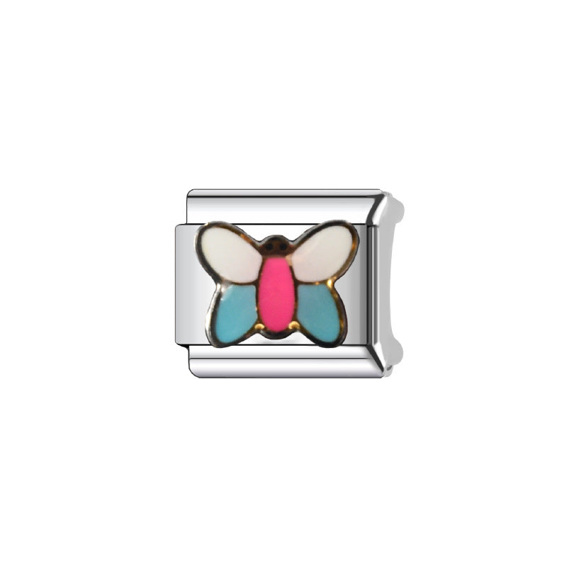 Wholesale Italian Charm Bracelet 9mm DIY Splicing Cute Creative Stainless Steel Composable Bracelet