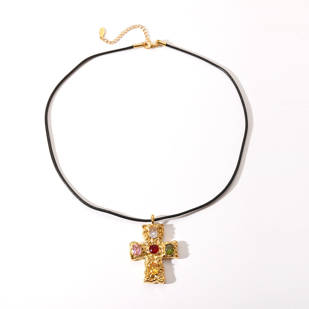 Wholesale Titanium Steel Necklace cross necklace Vintage Necklace