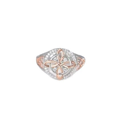 Wholesale Two-Tone Zircon Ring Fashion Accessory for Everyday Wear