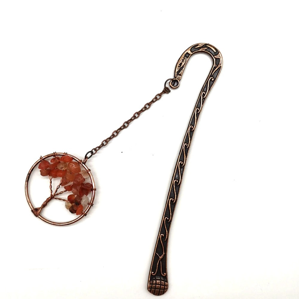 Wholesale Natural Gravel Crystal Tree of Life Bookmarks Natural Stone ACC-BM-HanX004