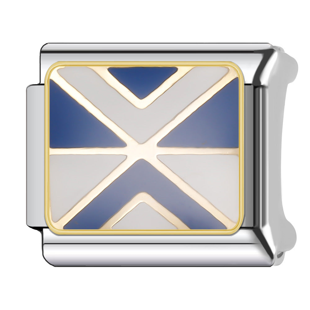 Wholesale Italian Charm Bracelet 9mm DIY Splicing Versatile Grid Series Stainless Steel Composable Bracelet