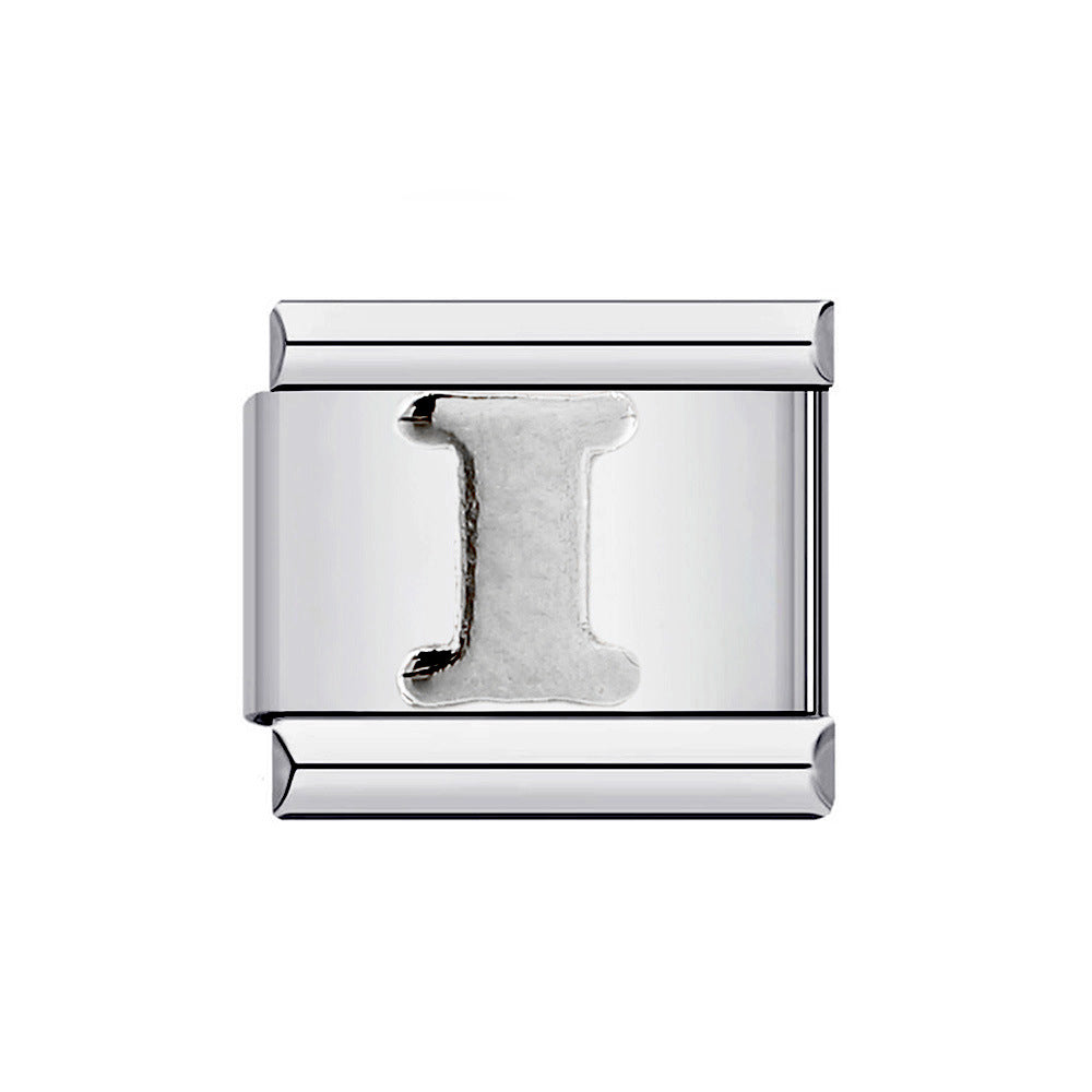 Wholesale Italian Charm Bracelet 9mm DIY Splicing Removable English Letters Stainless Steel Composable Bracelet