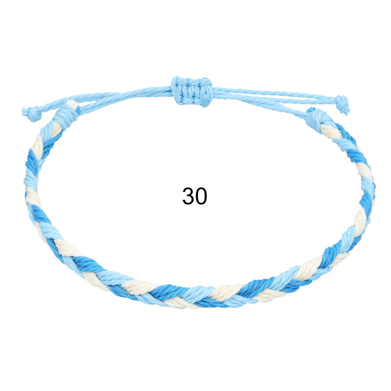 Wholesale Hand-woven rope Bohemian men' s wave bracelet