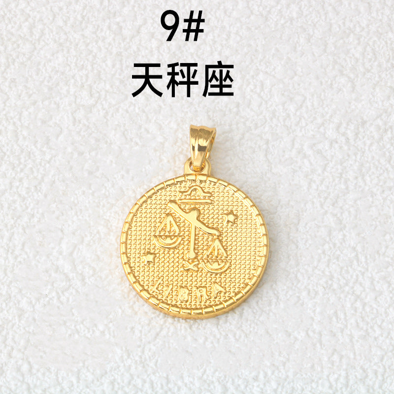 Wholesale Stainless Steel Gold Twelve Contion Pendant