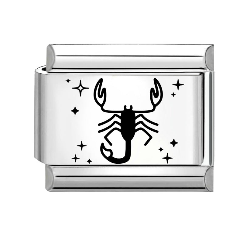 Wholesale 9mm Italian Charm Starter Bracelets DIY Zodiac Stainless Steel Composable Bracelet