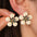 Wholesale Two-color three-dimensional flower alloy necklace earrings for women