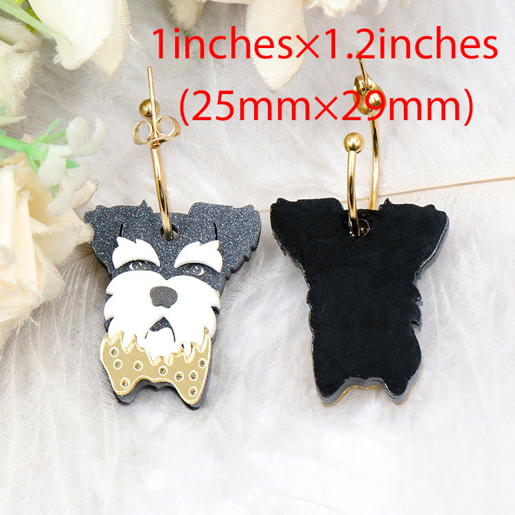 Wholesale 5pcs Ke Jin Furry Cute Animal Acrylic Earrings Cute Earrings ACC-ES-XiaoYan056
