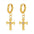 Wholesale Stainless steel cross pendant earrings  18K earrings