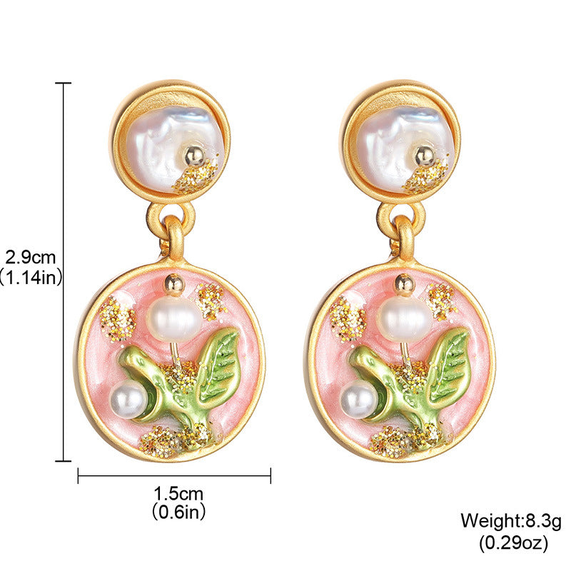 Wholesale Retro Natural Pearl Earrings