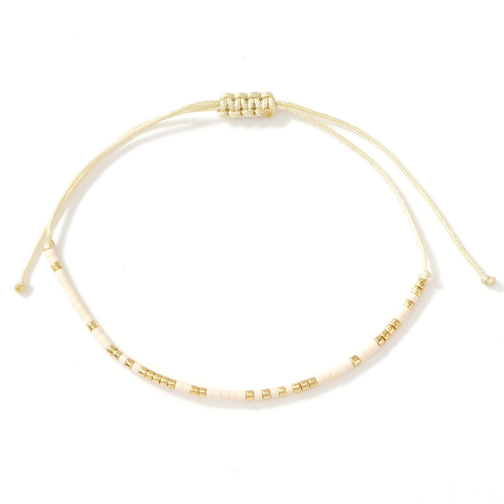 Bracelet fin Bohemian Morse Code en gros