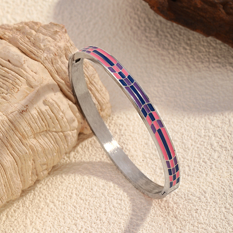 Wholesale  stainless steel color-blocked Bracelet