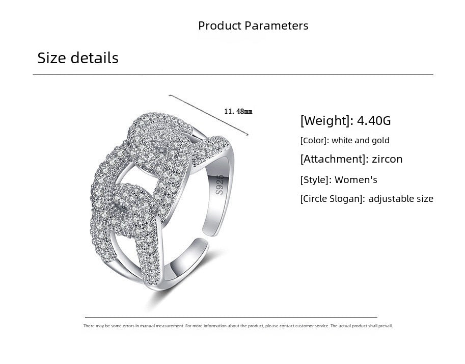 Wholesale 925 diamond cross chain zircon ring