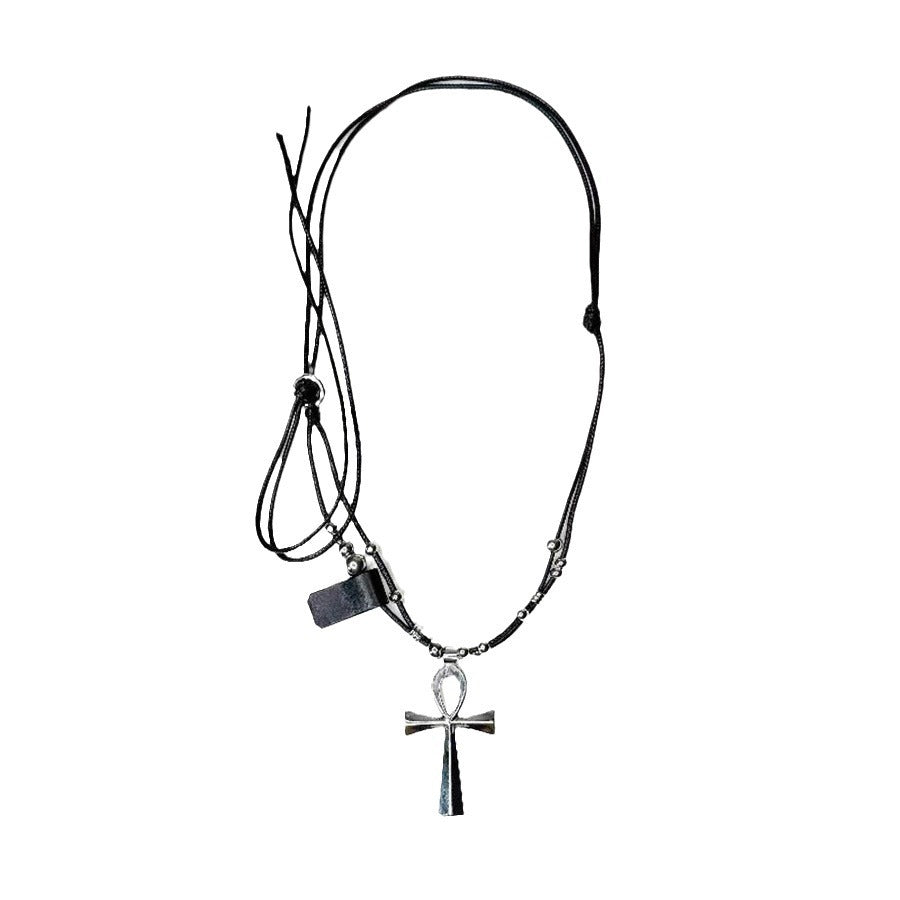 Wholesale Punk Heavy Industrial Cross Long Necklace