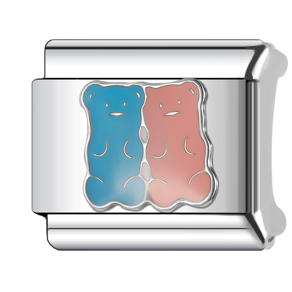 Wholesale Italian Charm Bracelet 9mm DIY Splicing Ocean Series Animal Stainless Steel Composable Bracelet