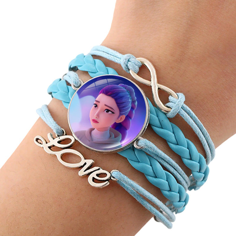 Wholesale kpop anime multi-layer braided bracelet