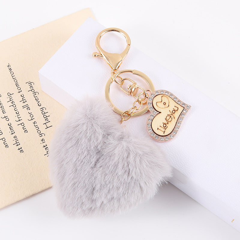 Wholesale Plush Heart Keychains ACC-KC-GeLian003