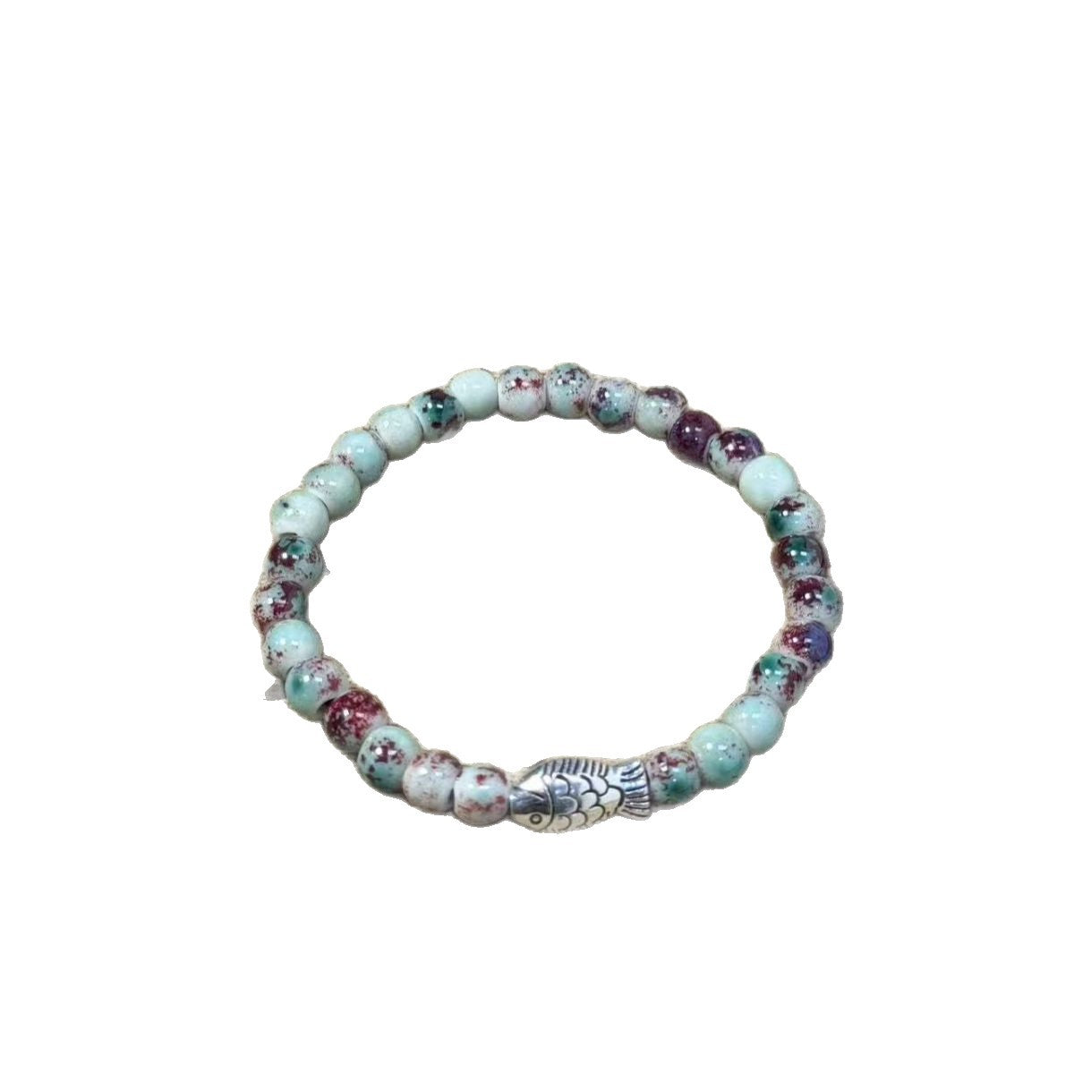 Wholesale Leaf Design Ceramic Beaded Bracelet - Trendy Unisex Fashion Accessory for Boutique Resale