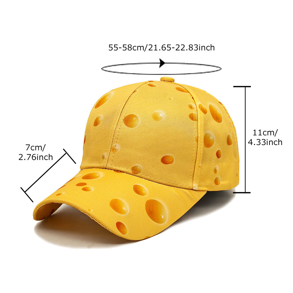 Wholesale  Cheese Pattern Printed Baseball Cap