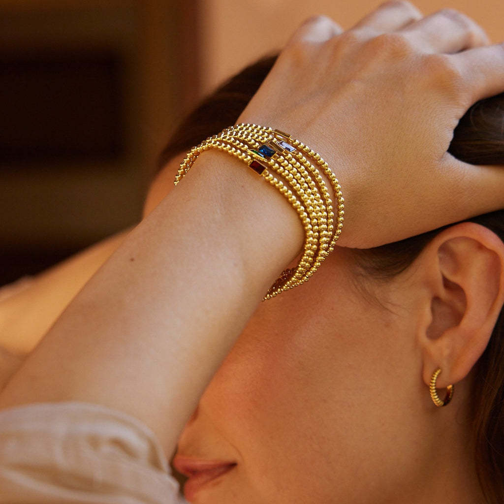 Wholesale  Stainless Steel Light Luxury Birthstone Bracelet