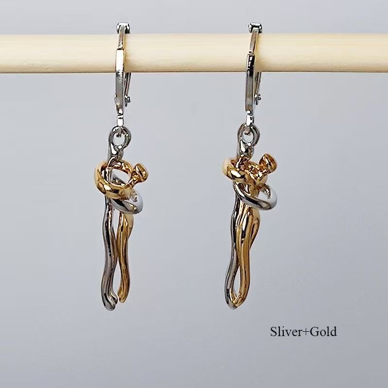 Wholesale couple  love earrings  lovers hug pendant necklaces earrings