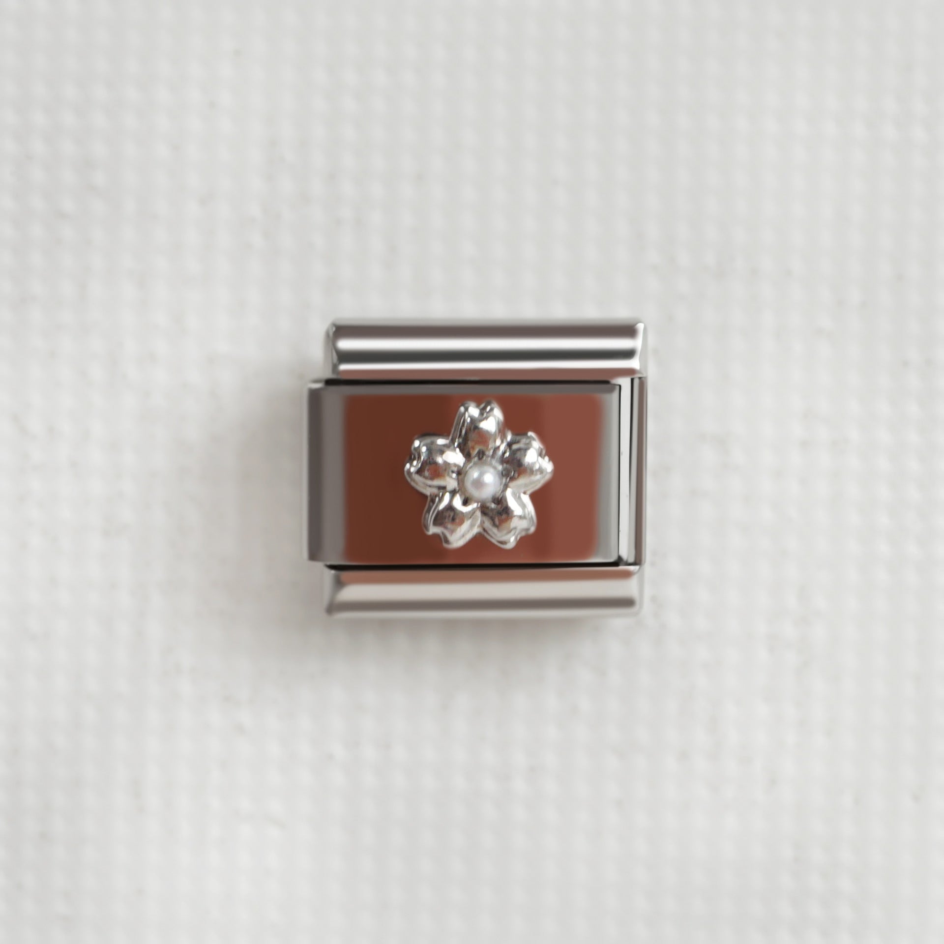 Wholesale 5pcs/pack Makeup &  Accessories Enamel Italian Charms Single Section Creative Stainless Steel Composable Bracelet