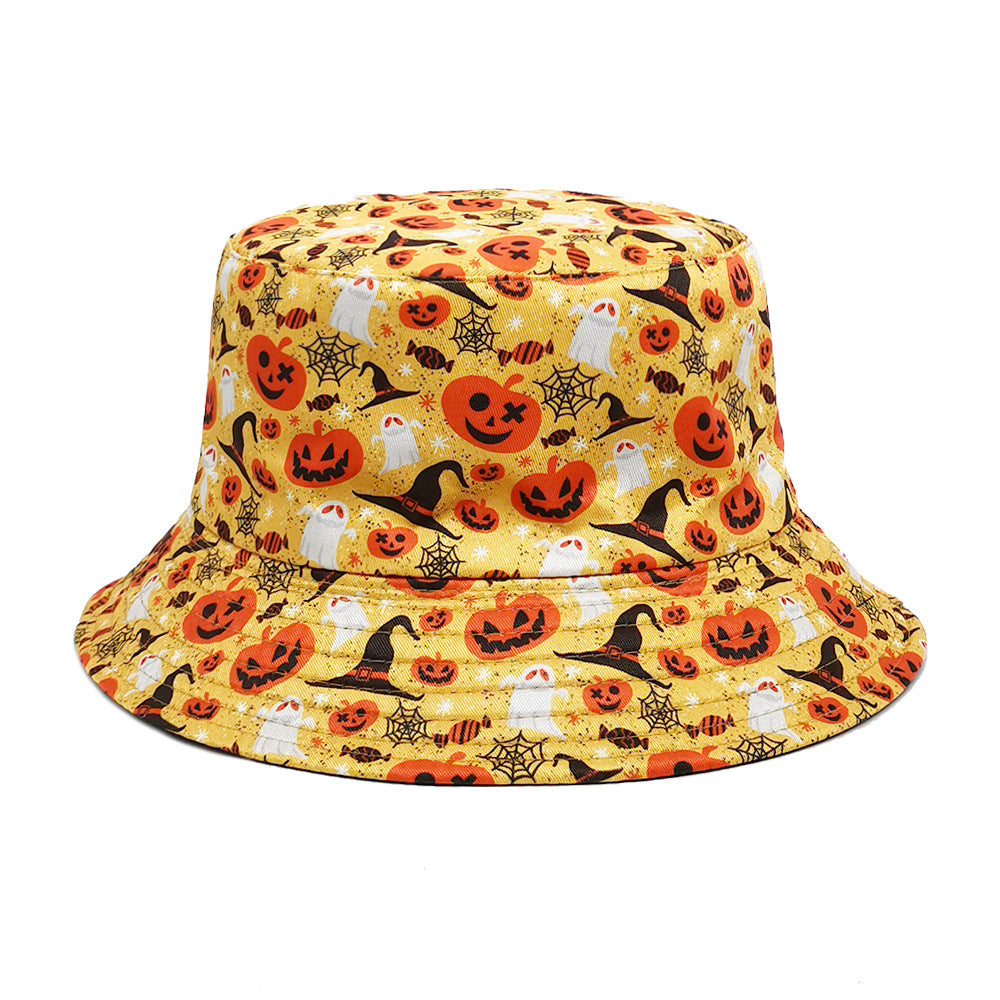 Wholesale Cartoon  Pumpkin Double sided Bucket Hat