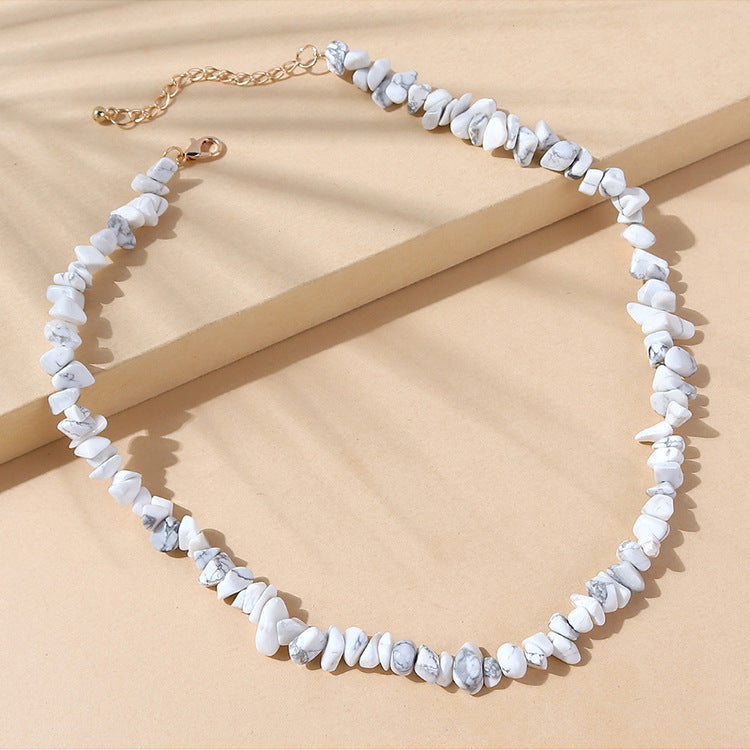 Wholesale  Bohemian Natural Stone Color Necklace