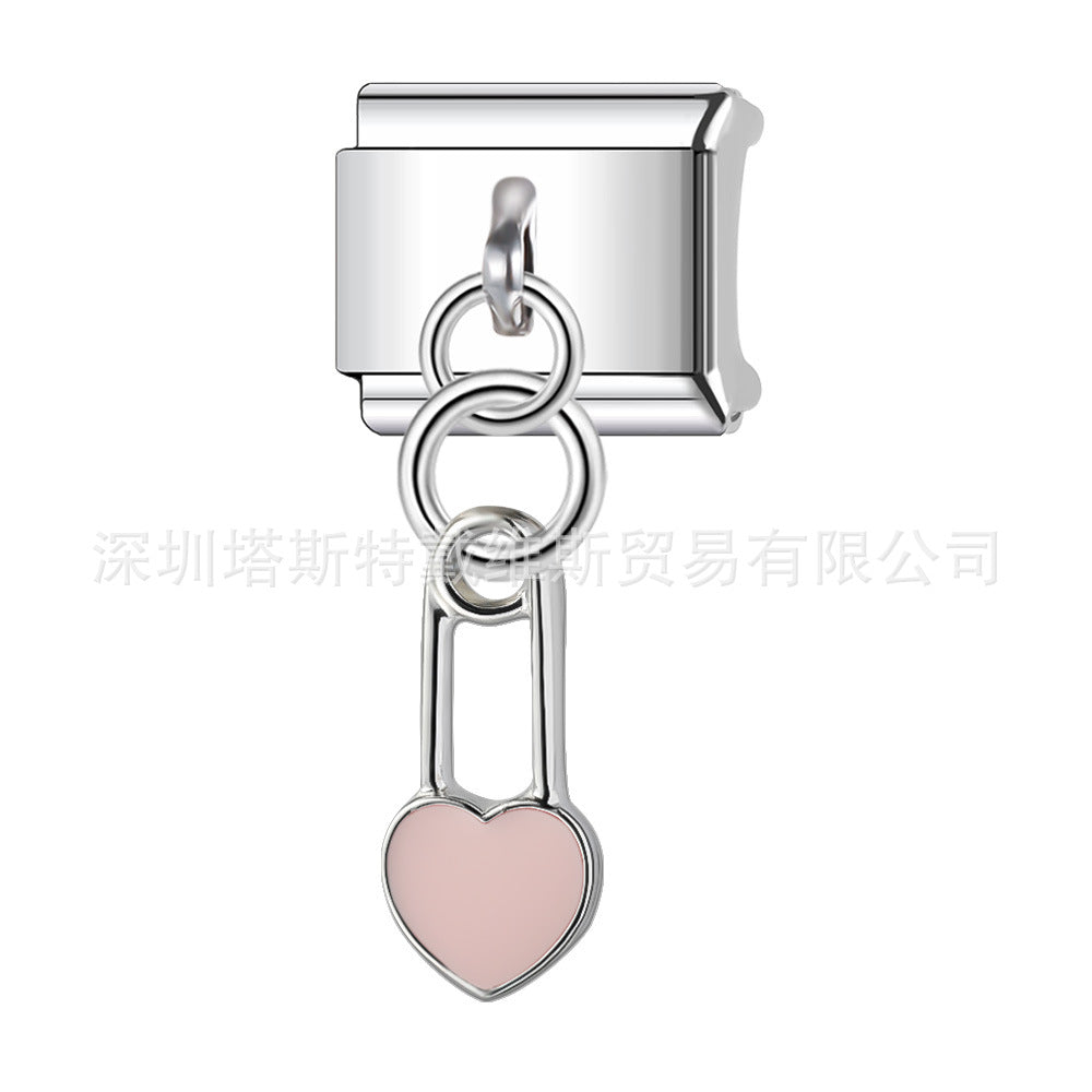 Wholesale Heart-Shaped 9mm Alloy Electroplated Pendant – DIY Bracelet Charm,  Boutique Resale Jewelry Accessory
