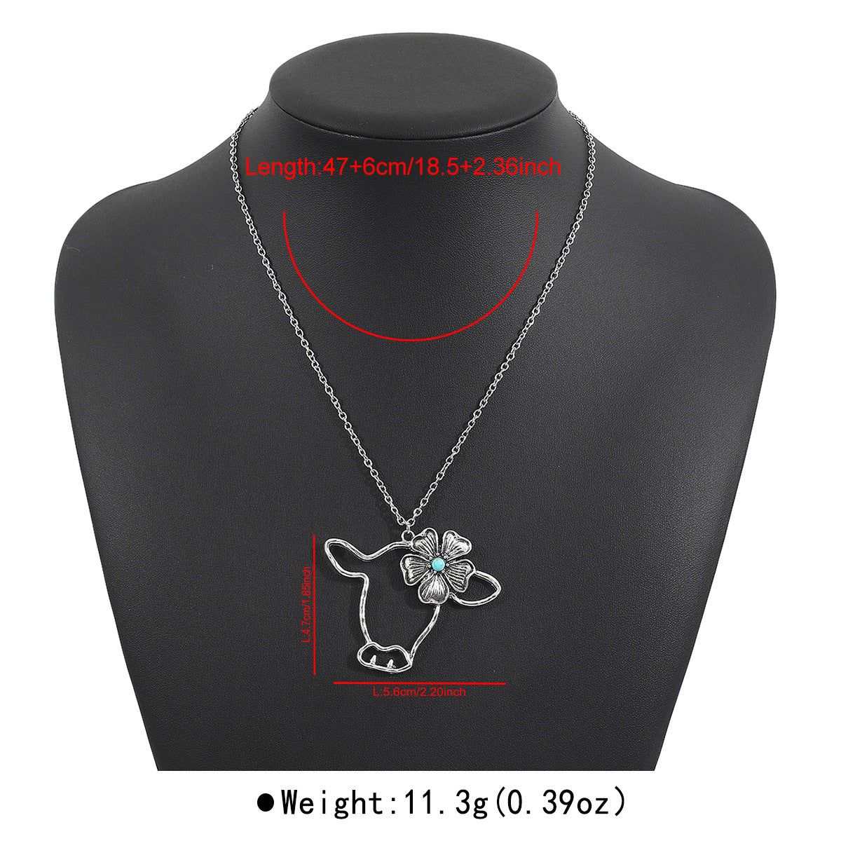 Wholesale  Retro Geometric Alloy Necklace Bohemian Ethnic Turquoise Necklace