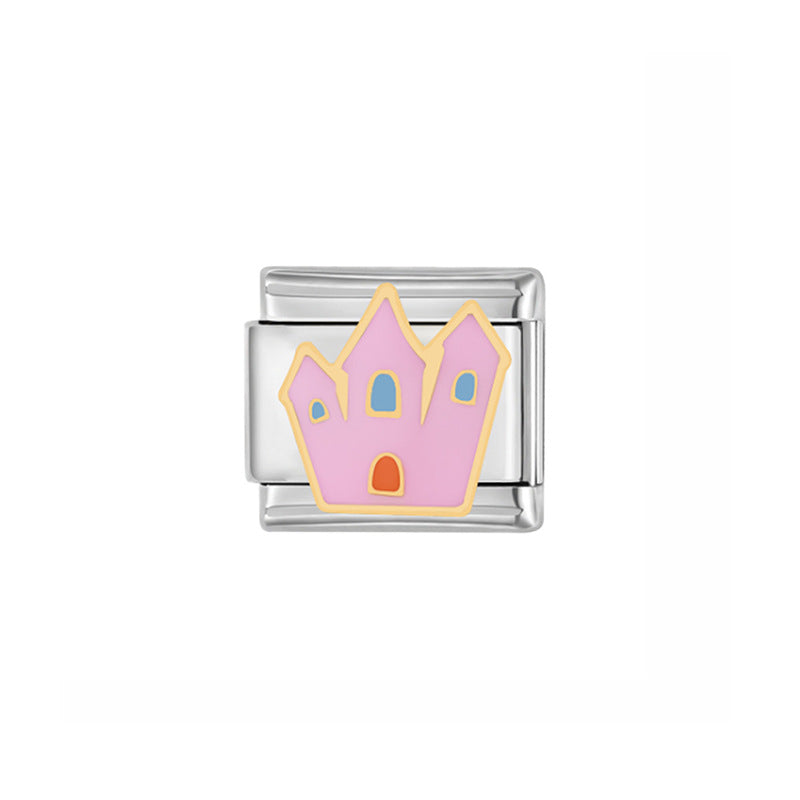 Wholesale Italian Charm Bracelet 9mm DIY Splicing Heart  Stainless Steel Composable Bracelet