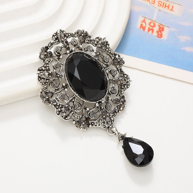 Wholesale  Diamond Pearl Flower Sun God flower brooch gem pendant