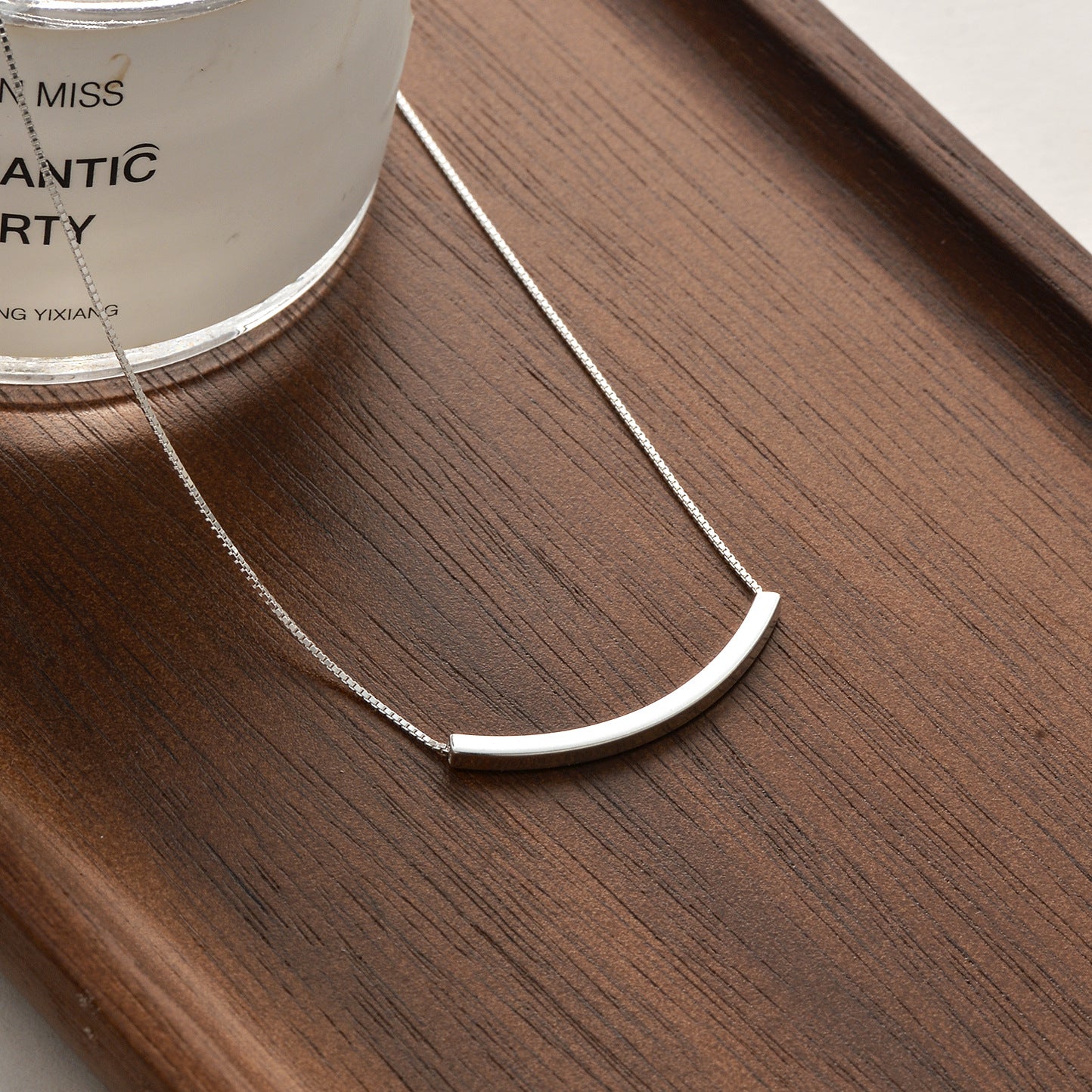 Wholesale S925 Sterling Silver Smile Necklace Clavicle Chain