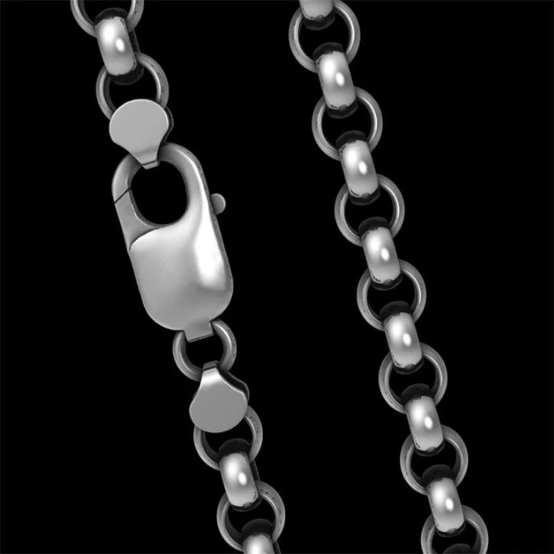 Wholesale Dark Hip-Hop Skull Square Silver-Plated Vintage Necklace