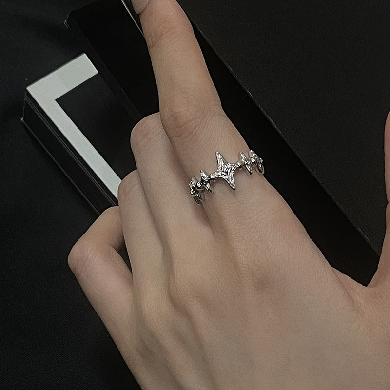 Wholesale Star Copper Open Adjustable Rings ACC-RS-JiuHao031