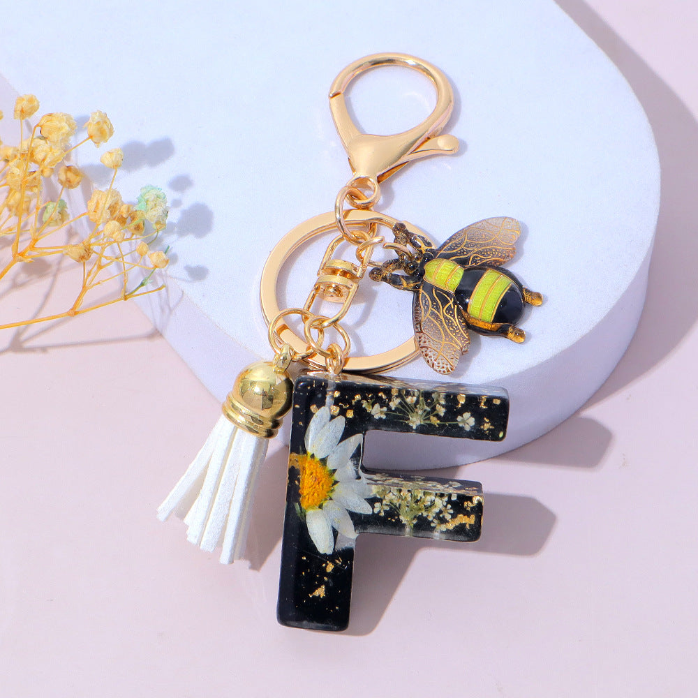 Wholesale Resin Bee Letter Bag Charm Decorative Accent Gift for