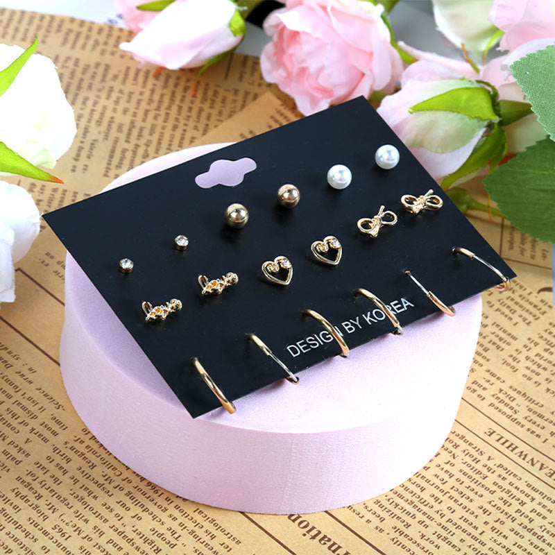 Wholesale Alloy 9 pairs/ set earrings set