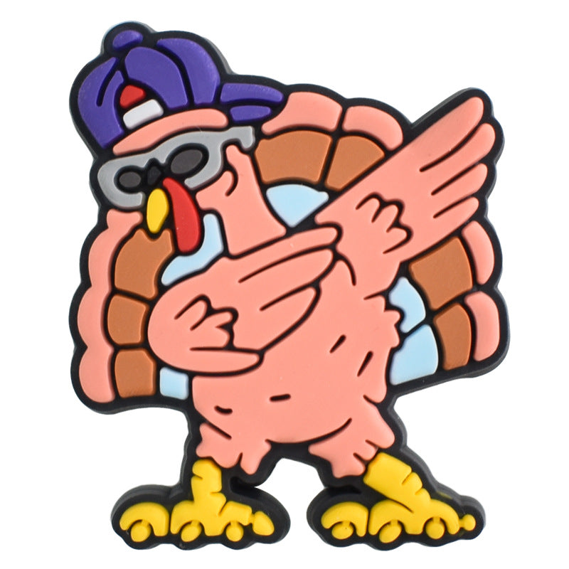 Wholesale Random 100pcs Christmas PVC Soft Rubber Shoe Buckle Decoration ACC-SC-RYY062