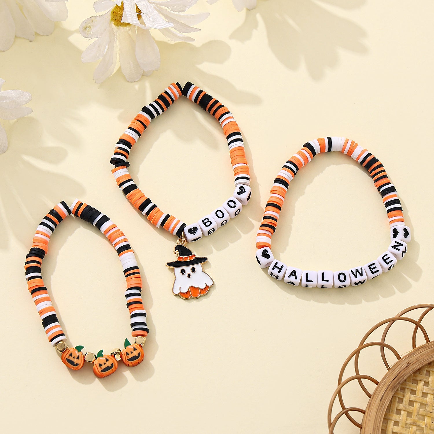 Wholesale European American Style  Soft Clay Bracelet Set,  Handmade Fashion Accessory
