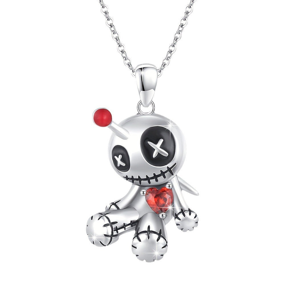 Wholesale  Cursed Doll Necklace Gothic Design Creative Fun Punk Pendant Necklaces