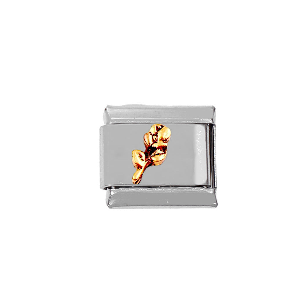 Wholesale 5pcs Italian Charm Bracelet Charm Module Stainless Steel Musical Instrument Bracelet 9mm DIY Pattern Free Stitching Detachable Composable Bracelet ACC-BT-DaLiang008