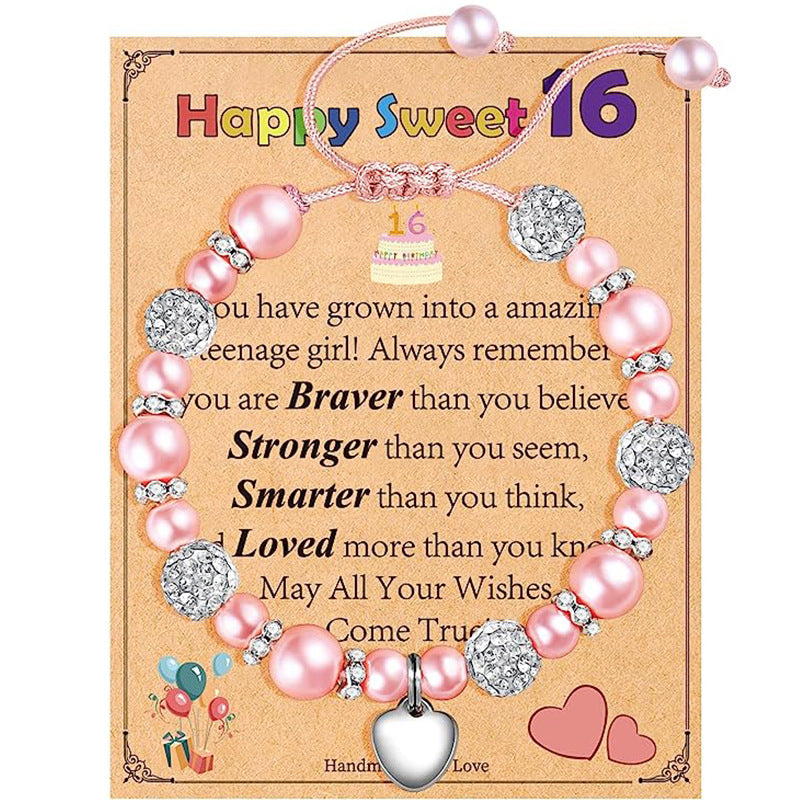 Wholesale  Pearl Heart Bead Bracelet