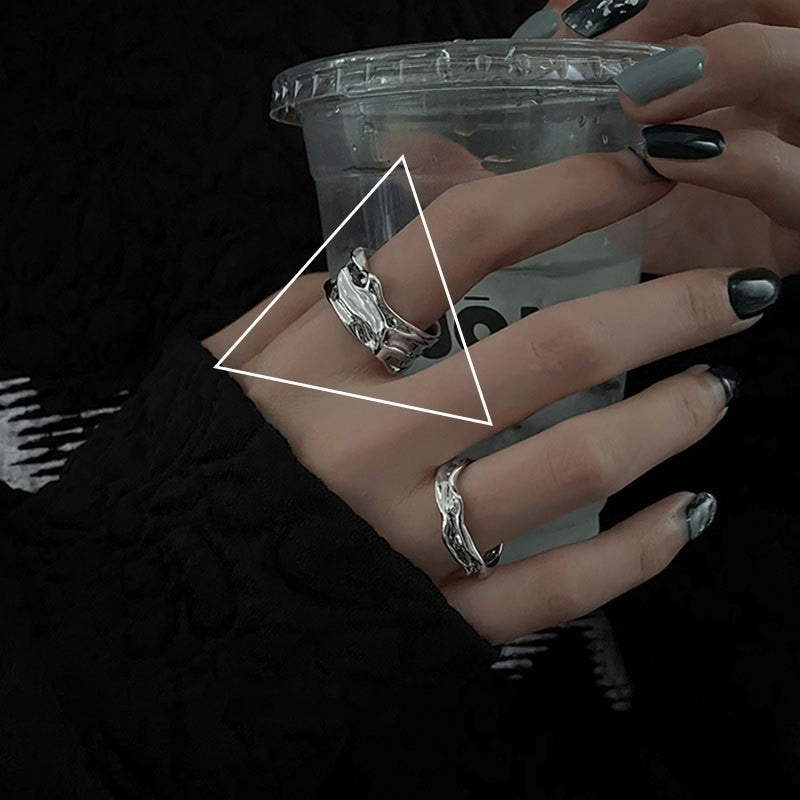 Wholesale Plain Circle Cream Flower Ring Retro Open Adjustable Ring ACC-RS-YaoFeng013