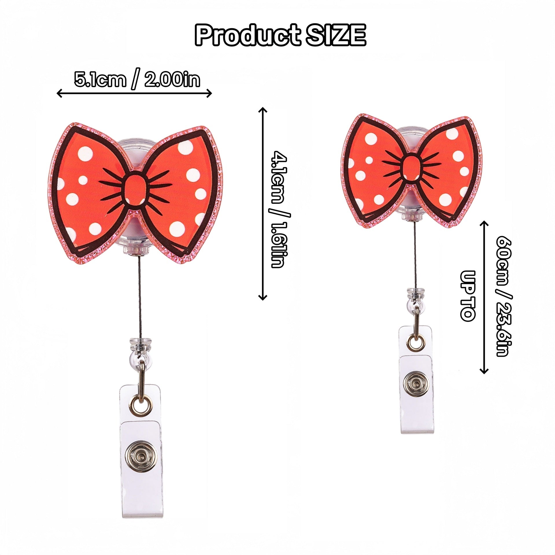 Wholesale Love Romantic Workplace  Acrylic Retractable Rotating Badge Keychain