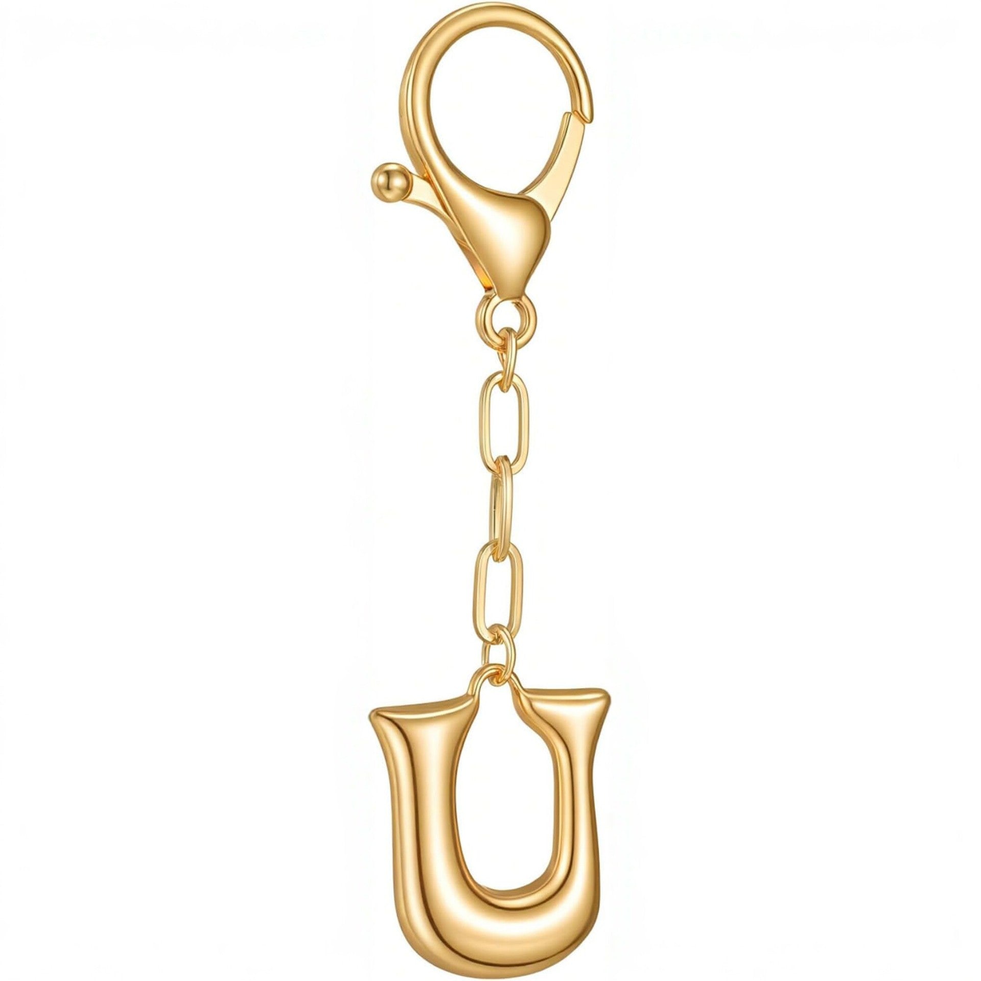 Wholesale 26 Gold Alphabet Letter Keychains Set Stylish Bag Charm Decorative Metal Key Rings For DIY Craft Gift And Boutique Resale