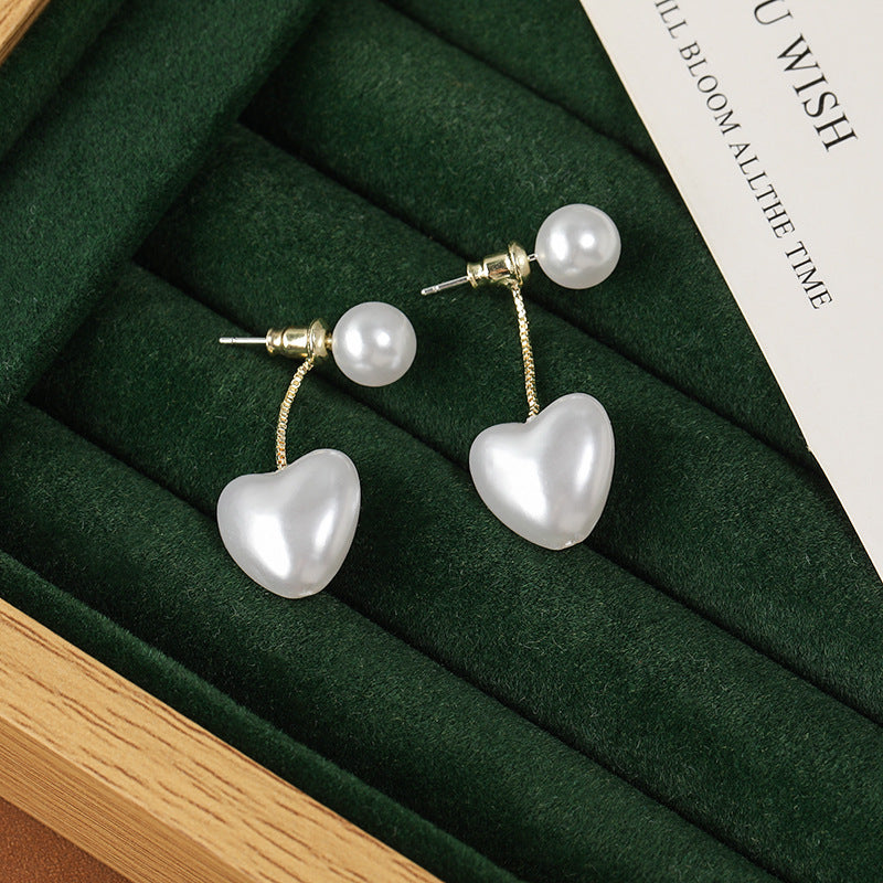 Wholesale S925 Silver Needle Heart Pearl Earrings ACC-ES-ZhiShifang003