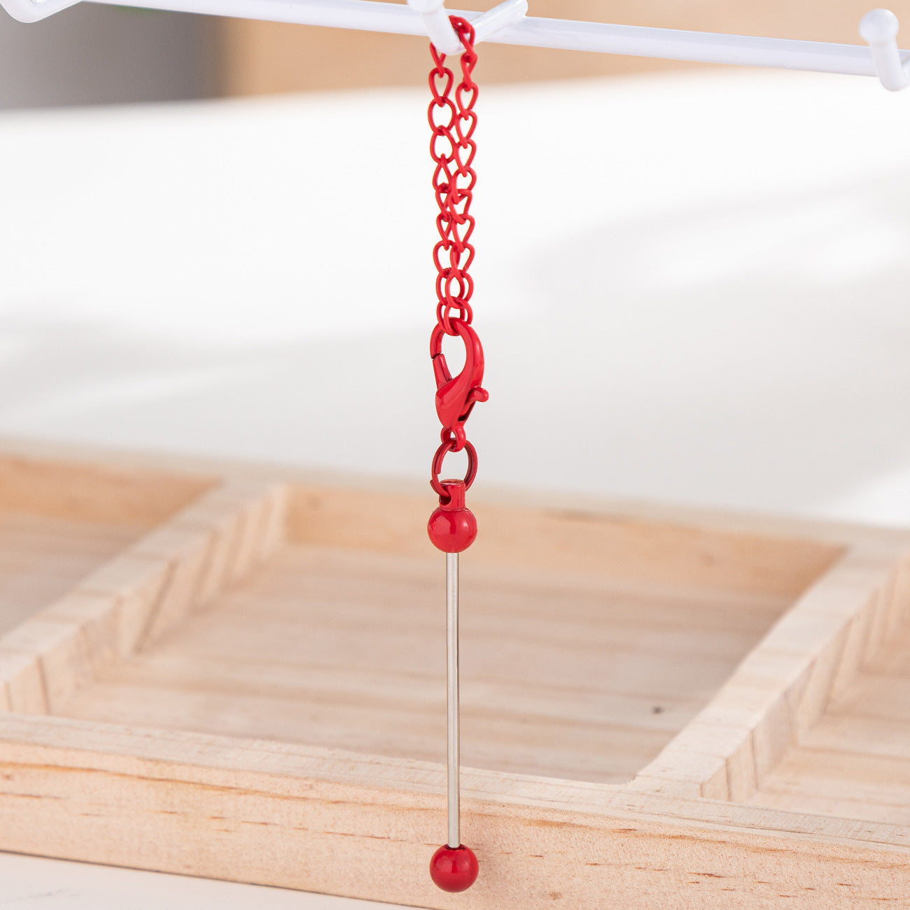 Wholesale Beadable Bar Keychains DIY Zipper Decoration ACC-KC-HuaH007