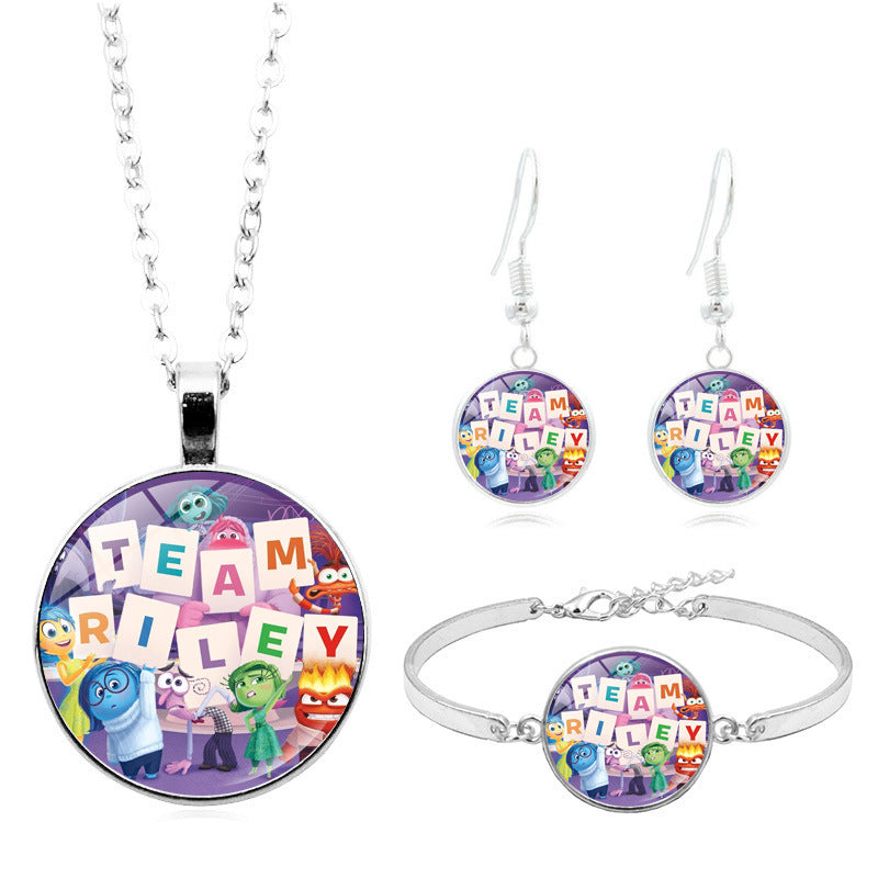 Wholesale Cartoon Cute Alloy Necklaces Bracelet Earrings Set ACCVIP-NE-HengX001