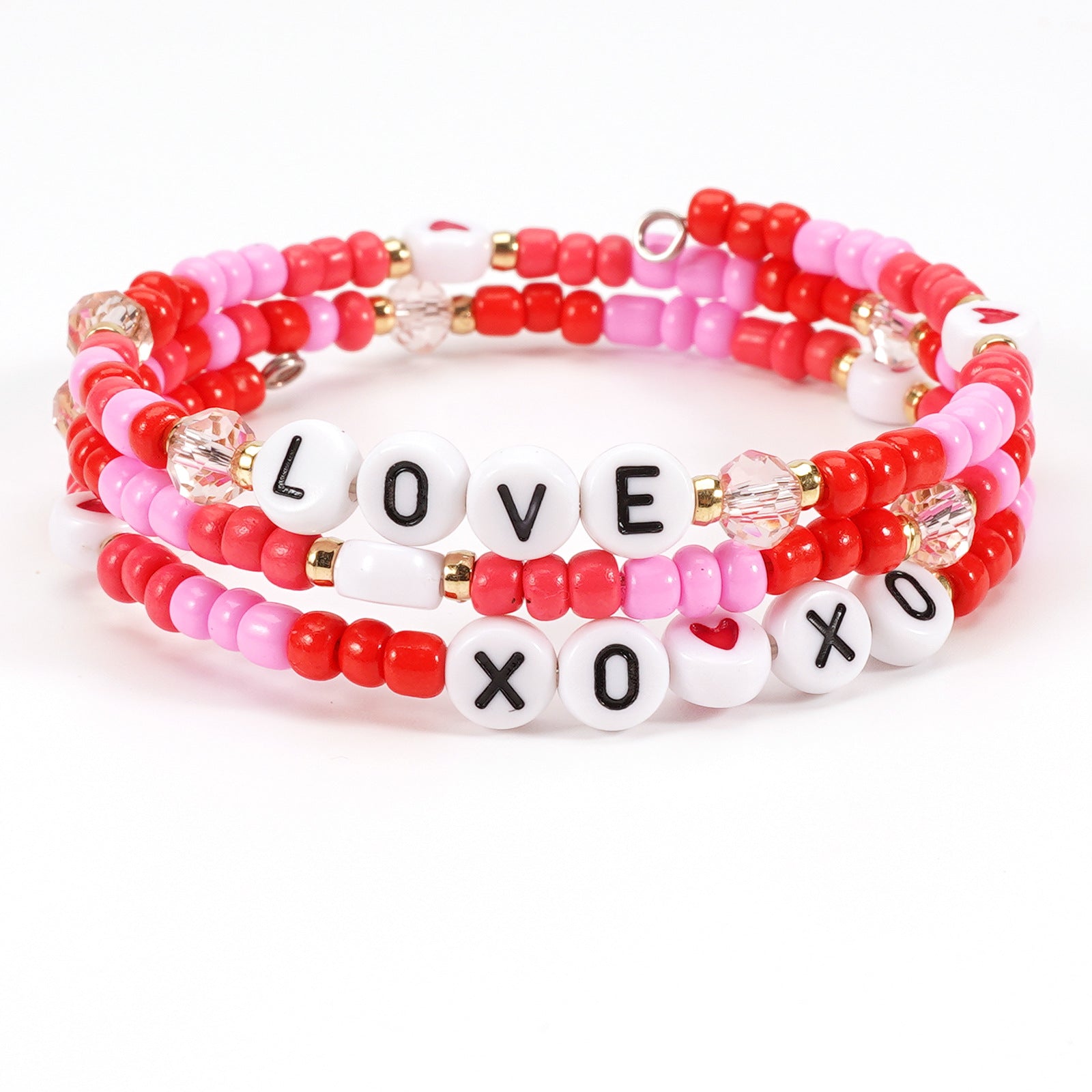 Wholesale Valentine' s Day  XOXO Soft y Love LOVE Soft y Bead Bracelet